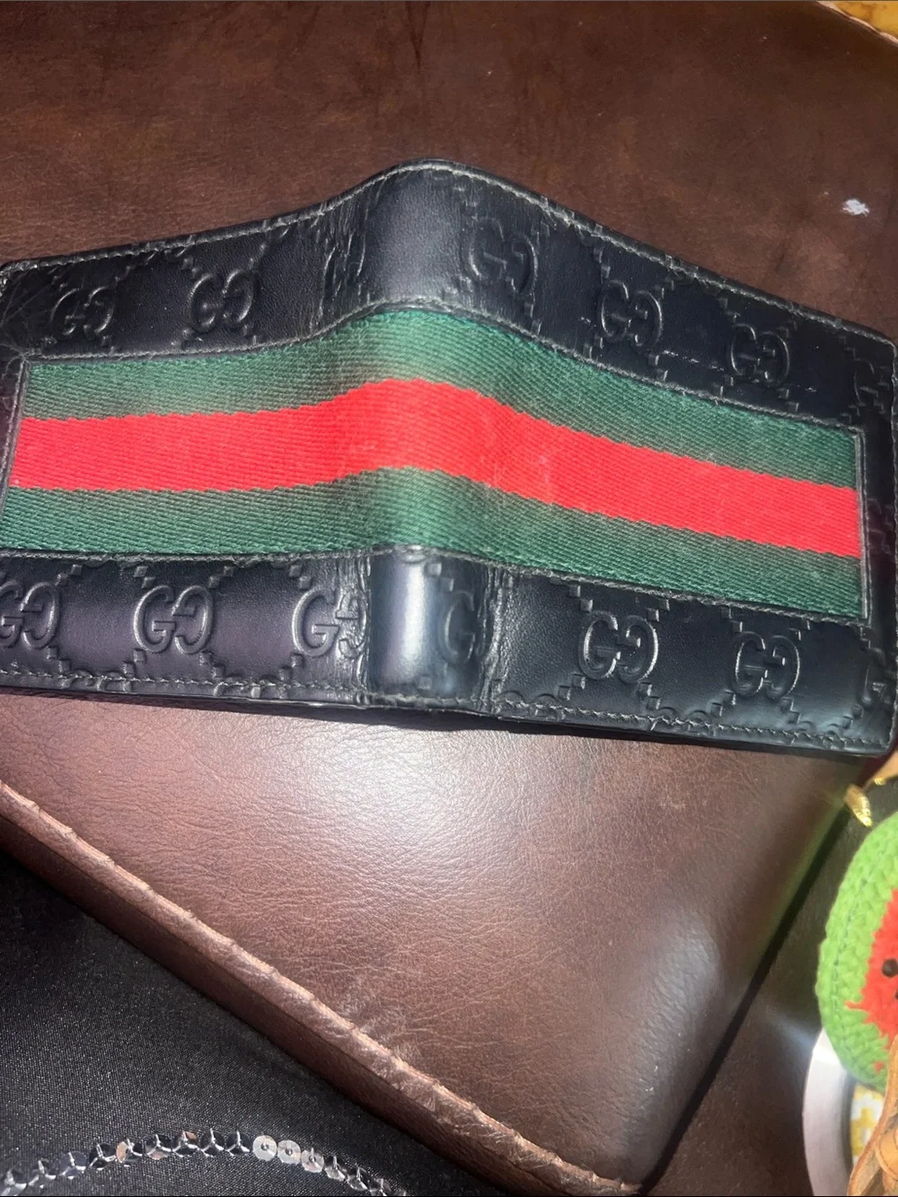 Gucci black leather